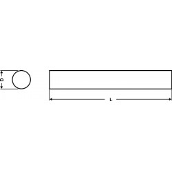 Drehling DIN 4964 Form A rd.D.8mm HSS EW9Co10 1.3207 L.100mm WILKE Drehling DIN 4964 Form A rd.D.8mm HSS EW9Co10 1.3207 L.100mm WILKE
