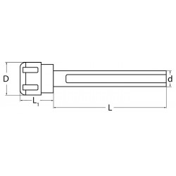 Spannzangenfutter ER Spann D.1 16mm Schaft D.20mm Schaft L.150mm PROMAT Spannzangenfutter ER Spann D.1 16mm Schaft D.20mm Schaft L.150mm PROMAT