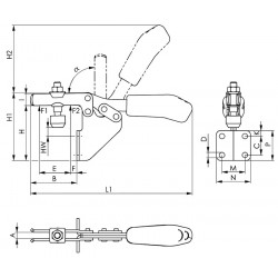 Waagrechtspanner Nr.6833 Gr.2 Winkelfuß AMF Waagrechtspanner Nr.6833 Gr.2 Winkelfuß AMF