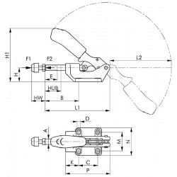 Schubstangenspanner Nr.6842 Gr.3 schwer,Druck Zugspanner AMF Schubstangenspanner Nr.6842 Gr.3 schwer,Druck Zugspanner AMF