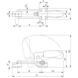 Verschlussspanner Nr.6848H Gr.3 horiz.AMF Verschlussspanner Nr.6848H Gr.3 horiz.AMF