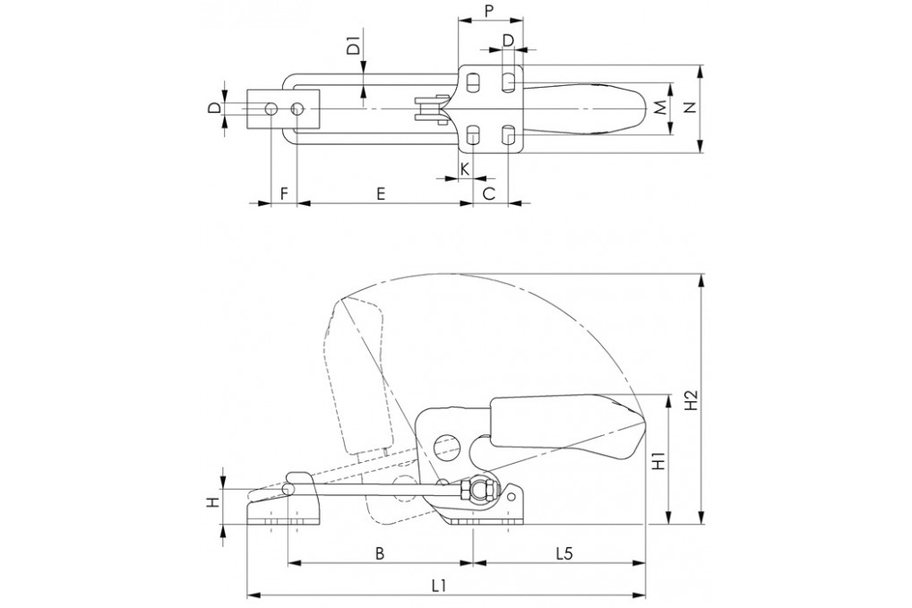 Verschlussspanner Nr.6848H Gr.3 horiz.AMF Verschlussspanner Nr.6848H Gr.3 horiz.AMF