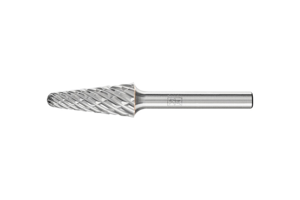 Frässtift KEL D.12mm Kopf L.30mm Schaft D.6mm HM Verz.STEEL PFERD