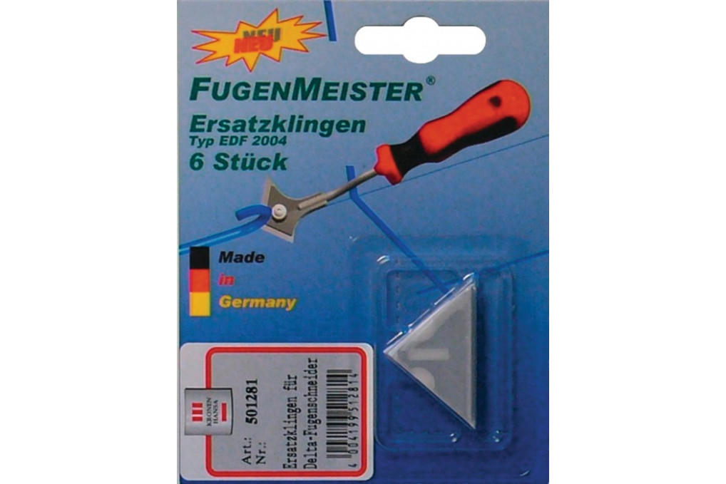 Ersatzmesser Fugenmeister Delta 6 St.auf SB Karte KRONEN HANSA