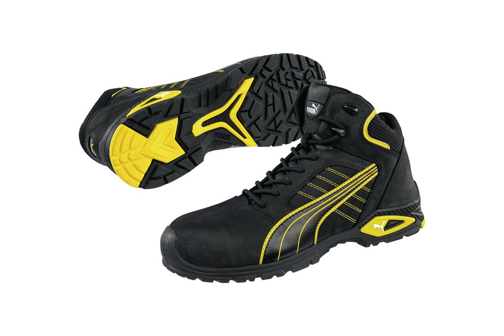 Sicherheitsstiefel Ams.Mid Gr.47 schwarz gelb S3L FO SR 20345:2022 Leder PUMA Sicherheitsstiefel Ams.Mid Gr.47 schwarz gelb S3L FO SR 20345:2022 Leder PUMA