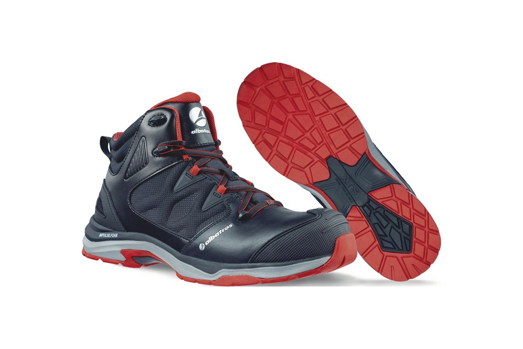 Sicherheitsstiefel ULTRATRAIL BLACK MID Gr.45 schwarz rot S3 ESD HRO SRC