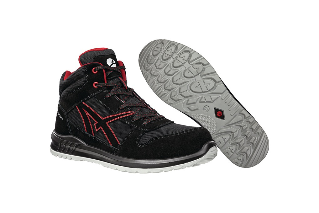 Sicherheitsstiefel CLIFTON MID Gr.40 schwarz rot S3 SRC EN ISO 20345:2011 Sicherheitsstiefel CLIFTON MID Gr.40 schwarz rot S3 SRC EN ISO 20345:2011