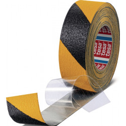 Antirutschklebeband extrem flex.60955 schwarz gelb L.18 m,B.50mm TESA Antirutschklebeband extrem flex.60955 schwarz gelb L.18 m,B.50mm TESA