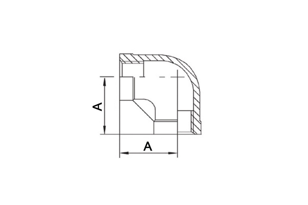 Gewindefitting 90Grad IG NPS 1 Zoll Gewindefitting 90Grad IG NPS 1 Zoll
