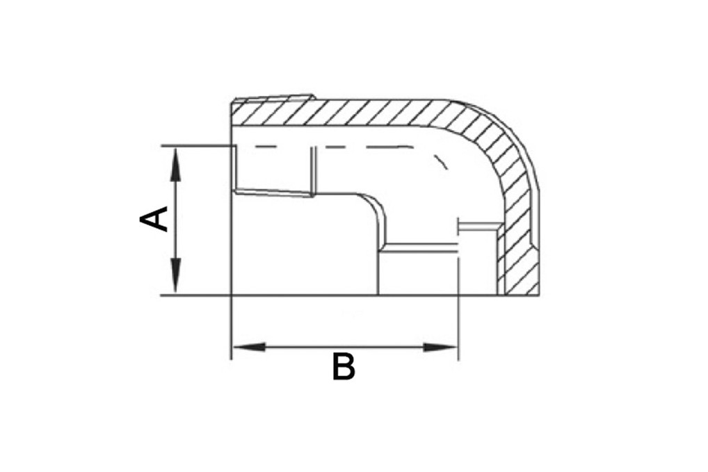 Gewindefitting 90Grad IG AG NPS 2 Zoll Gewindefitting 90Grad IG AG NPS 2 Zoll