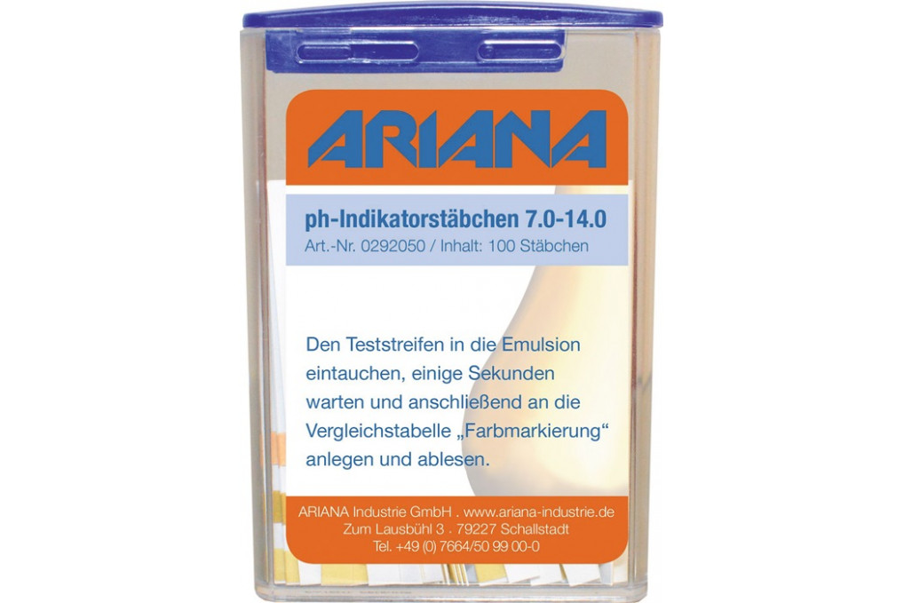 Messstäbchen TRGS 611 ph Wert 7,0 14,0 100 St.Dose ARIANA Messstäbchen TRGS 611 ph Wert 7,0 14,0 100 St.Dose ARIANA