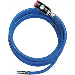 Soft PVC Druckluftschlauchset ID 9mm AD 14,5mm L.5m Sicherheitskuppl.DN 7,4 Soft PVC Druckluftschlauchset ID 9mm AD 14,5mm L.5m Sicherheitskuppl.DN 7,4