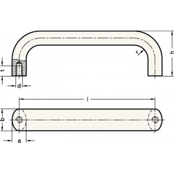 Bügelgriff GN 565 l 120 ± 0,25mm t min.10mm h 49mm GANTER Bügelgriff GN 565 l 120 ± 0,25mm t min.10mm h 49mm GANTER