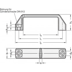 Bügelgriff GN 528 l1 117 ±1mm d1 8,5mm GANTER Bügelgriff GN 528 l1 117 ±1mm d1 8,5mm GANTER