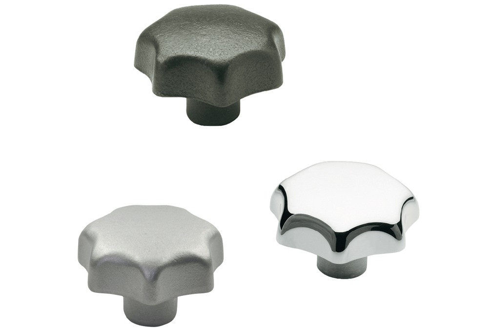 Sterngriff DIN 6336 m.Gewindebuchse Ku.d1 40mm d2 M 8mm Sterngriff DIN 6336 m.Gewindebuchse Ku.d1 40mm d2 M 8mm