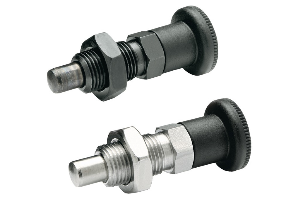 Rastbolzen GN 817 d1 6mm d2 M12 x 1,5mm l1 6mm Stahl,o.Rastsperre,m.Kontermutter Rastbolzen GN 817 d1 6mm d2 M12 x 1,5mm l1 6mm Stahl,o.Rastsperre,m.Kontermutter