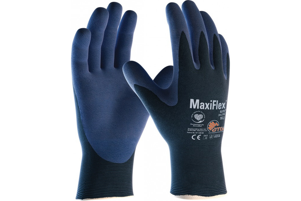 Handschuhe MaxiFlex® Elite™ 34 274 Gr.8 blau blau Nyl.m.Nitrilmikroschaum Handschuhe MaxiFlex® Elite™ 34 274 Gr.8 blau blau Nyl.m.Nitrilmikroschaum