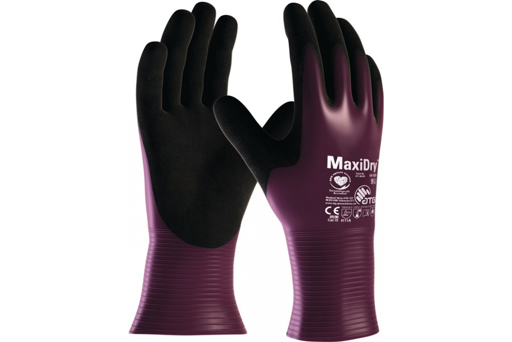 Chemiehandschuh MaxiDry® 56 426 Gr.11 lila schwarz EN 388 PSA III ATG Chemiehandschuh MaxiDry® 56 426 Gr.11 lila schwarz EN 388 PSA III ATG