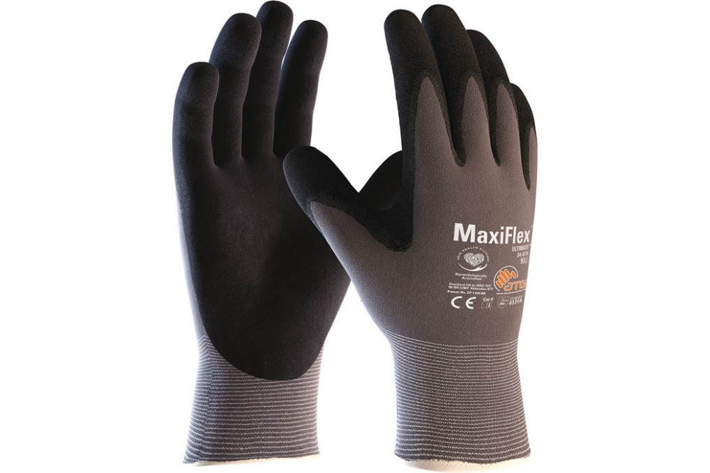 Handschuhe MaxiFlex® Ultimate™ 34 874 Gr.10 grau schwarz Nyl.m.Nitrilmikroschaum Handschuhe MaxiFlex® Ultimate™ 34 874 Gr.10 grau schwarz Nyl.m.Nitrilmikroschaum