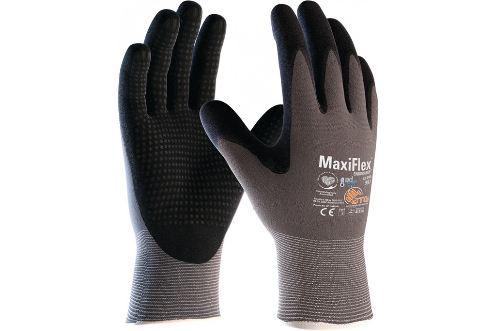 Handschuhe MaxiFlex Endurance with AD APT 42 844 Gr.8 grau schwarz Handschuhe MaxiFlex Endurance with AD APT 42 844 Gr.8 grau schwarz