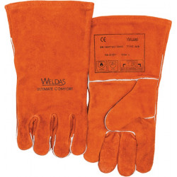 Schweißerhandschuhe Gr.XL (9,5) rot Rindspaltleder EN 388,EN 12477 WELDAS Schweißerhandschuhe Gr.XL (9,5) rot Rindspaltleder EN 388,EN 12477 WELDAS