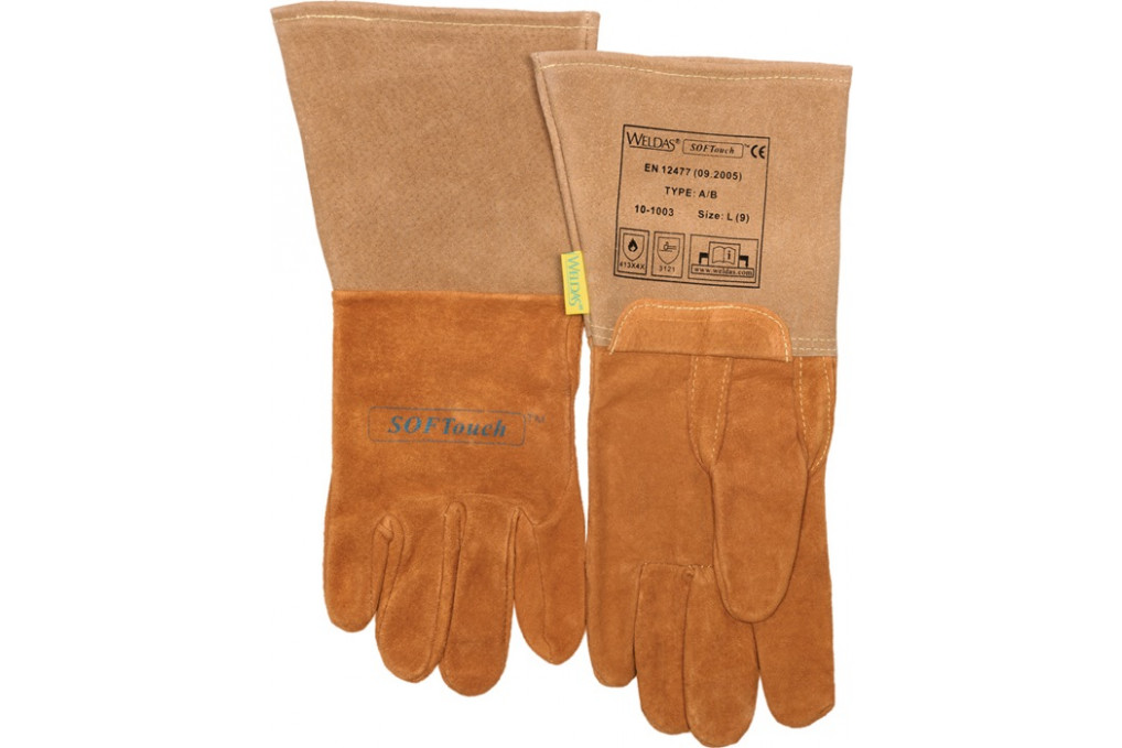 Schweißerhandschuhe Gr.L (9) orange Schweins Wildleder Softtouch 5 PA Schweißerhandschuhe Gr.L (9) orange Schweins Wildleder Softtouch 5 PA