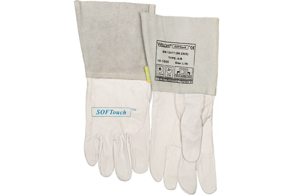 Schweißerhandschuhe Gr.XXL (10,5) natur Kalbsnarben Rindspaltleder Softt. 5 PA Schweißerhandschuhe Gr.XXL (10,5) natur Kalbsnarben Rindspaltleder Softt. 5 PA