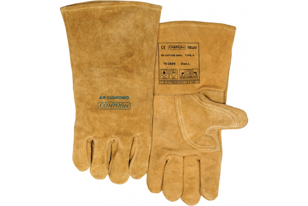 Schweißerhandschuhe Bucktan Gr.XL (9,5) gelb Rindspaltleder 5 PA Schweißerhandschuhe Bucktan Gr.XL (9,5) gelb Rindspaltleder 5 PA