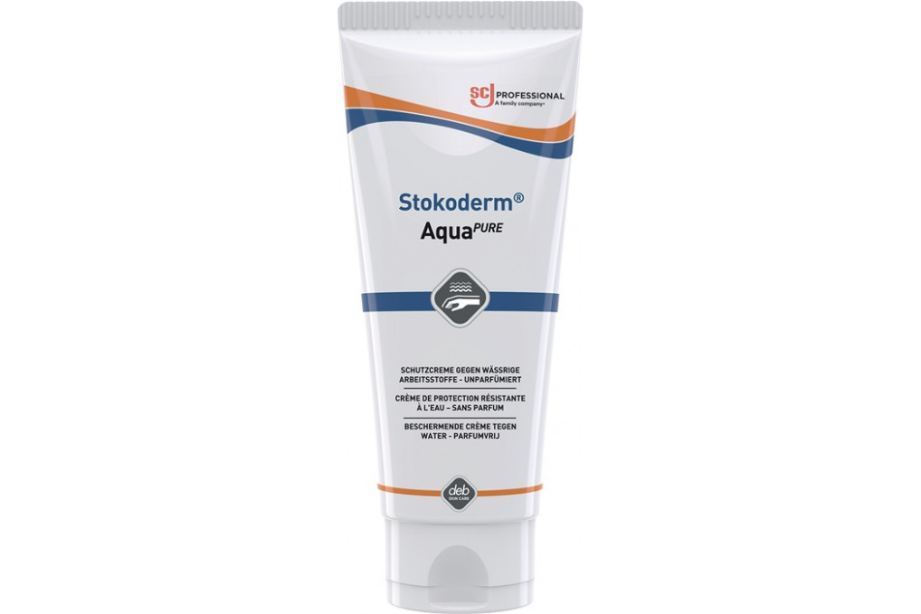 Hautschutzcreme Stokoderm® Aqua PURE 100ml silikon parfümfrei Hautschutzcreme Stokoderm® Aqua PURE 100ml silikon parfümfrei