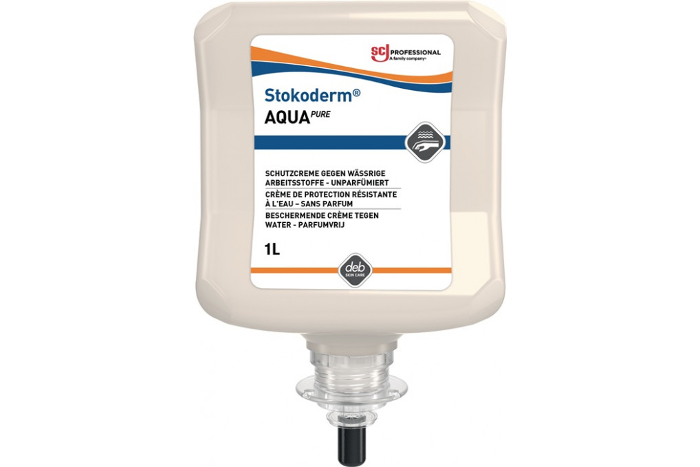Hautschutzcreme Stokoderm® Aqua PURE 1l unparfümiert weiß Kartusche Hautschutzcreme Stokoderm® Aqua PURE 1l unparfümiert weiß Kartusche