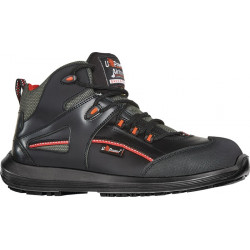 Sicherheitsstiefel Teak Gr.41 schwarz rot Leder S3 SRC ESD EN20345 Sicherheitsstiefel Teak Gr.41 schwarz rot Leder S3 SRC ESD EN20345