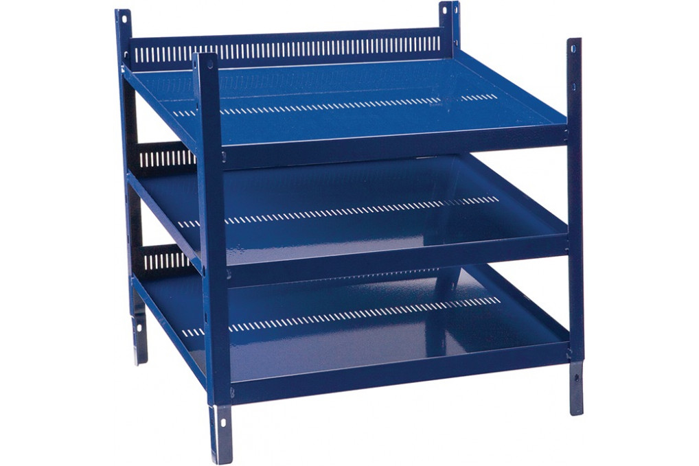 Regalelement LOGS 20 H520xB540xT390mm blau RAL 5022 m.Rasterstanzung 3 Fbd.LOGS Regalelement LOGS 20 H520xB540xT390mm blau RAL 5022 m.Rasterstanzung 3 Fbd.LOGS