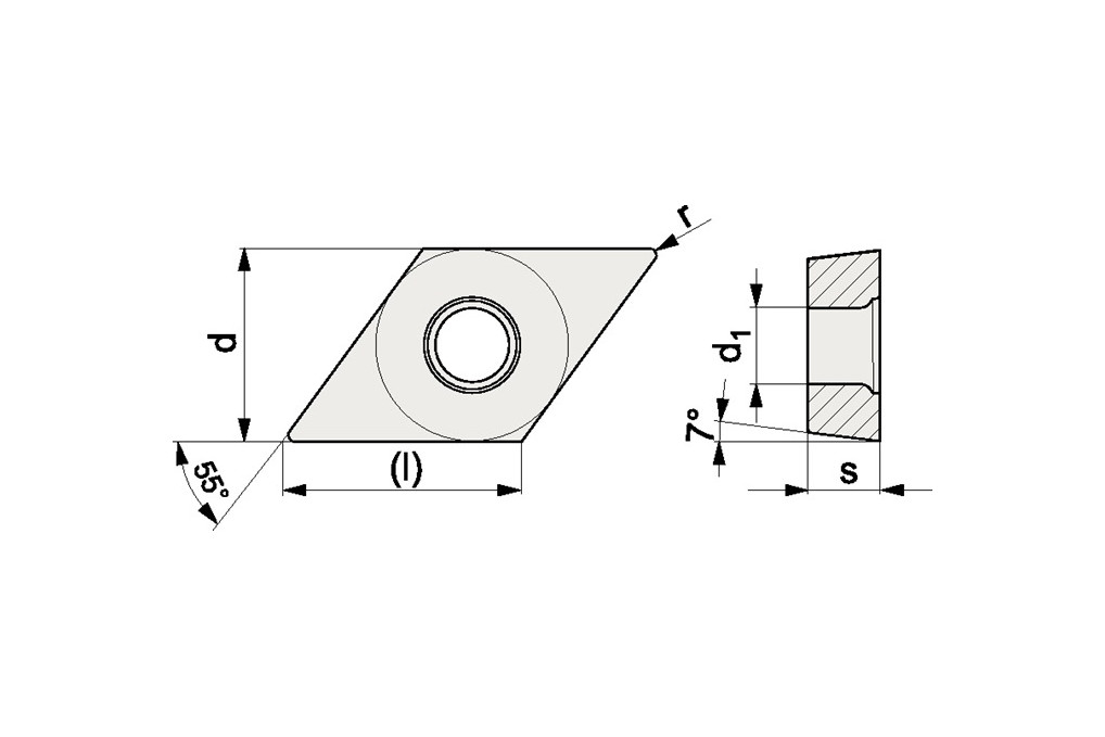 Wendeschneidplatte DCMT 070204 F UNI Bearb.Schlicht PROMAT Wendeschneidplatte DCMT 070204 F UNI Bearb.Schlicht PROMAT