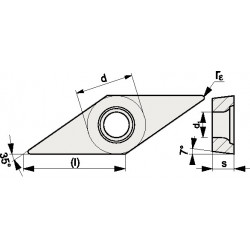 Wendeschneidplatte VCGT 160402 AL N20 Bearb.Alu.PROMAT Wendeschneidplatte VCGT 160402 AL N20 Bearb.Alu.PROMAT