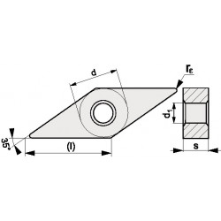 Wendeschneidplatte VNMG 160404 M PMK30 Bearb.mittel PROMAT Wendeschneidplatte VNMG 160404 M PMK30 Bearb.mittel PROMAT