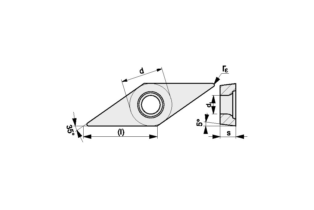Wendeschneidplatte VBMT 160404 M UNI35 Bearb.mittel PROMAT Wendeschneidplatte VBMT 160404 M UNI35 Bearb.mittel PROMAT