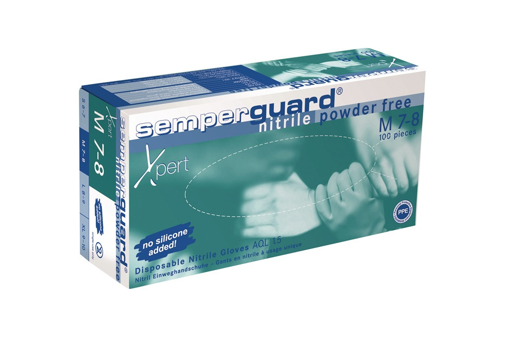 Einweghandschuh SEMPERGUARD NITRIL XPERT SEMPERMED Gr.8 9blau Nitril 100 St. Box Einweghandschuh SEMPERGUARD NITRIL XPERT SEMPERMED Gr.8 9blau Nitril 100 St. Box