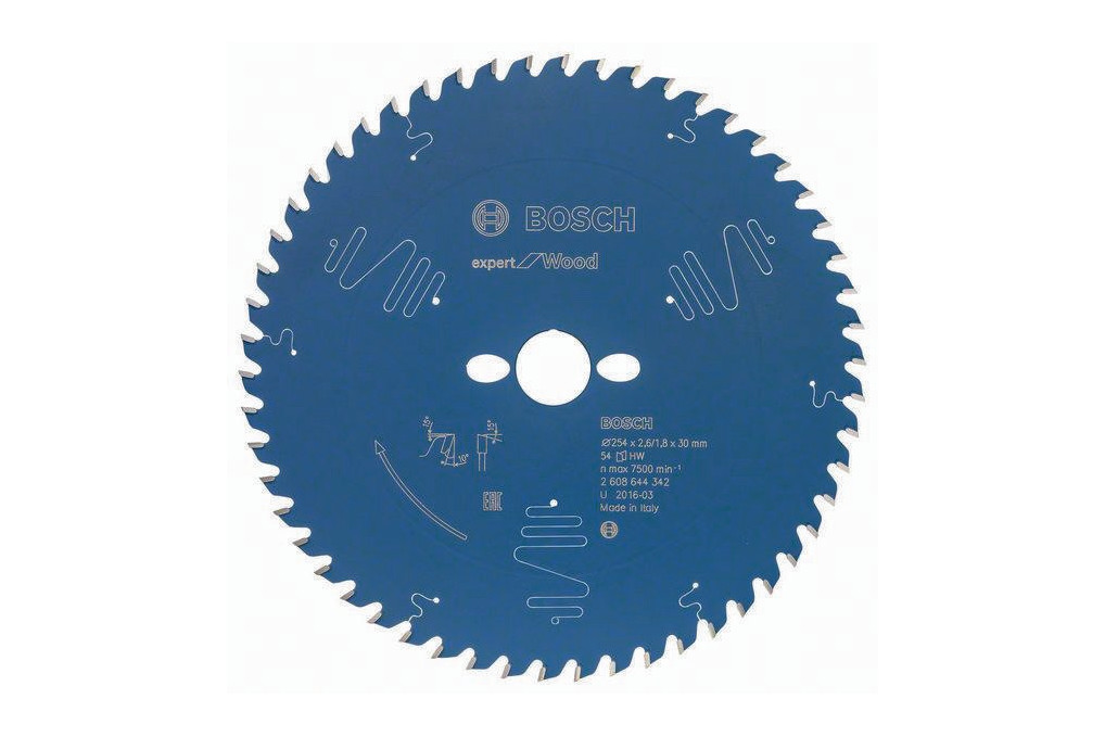 Kreissägeblatt AD 254mm Z.54 WZ Bohr.30mm Schnitt B.2,6mm HM BOSCH