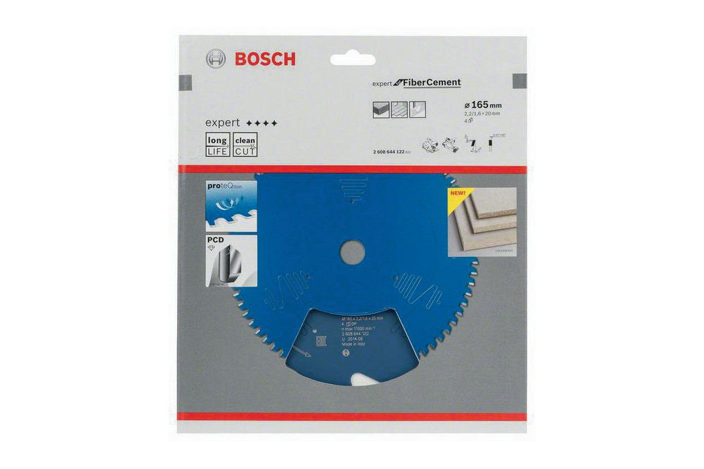 Kreissägeblatt AD 165mm Z.4 TCG Bohr.20mm Schnitt B.2,2mm HM BOSCH Kreissägeblatt AD 165mm Z.4 TCG Bohr.20mm Schnitt B.2,2mm HM BOSCH