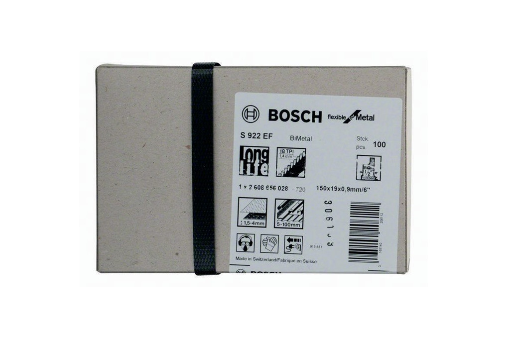 Säbelsägeblatt S 922 EF L.150mm B.19mm TPI 18 1,4mm geschr.,gefr.100 St. Karte Säbelsägeblatt S 922 EF L.150mm B.19mm TPI 18 1,4mm geschr.,gefr.100 St. Karte