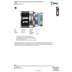 Steckschlüsseleinsatz 8790 HMA HF 1 4 Zoll 6 kant SW 11mm L.23mm WERA