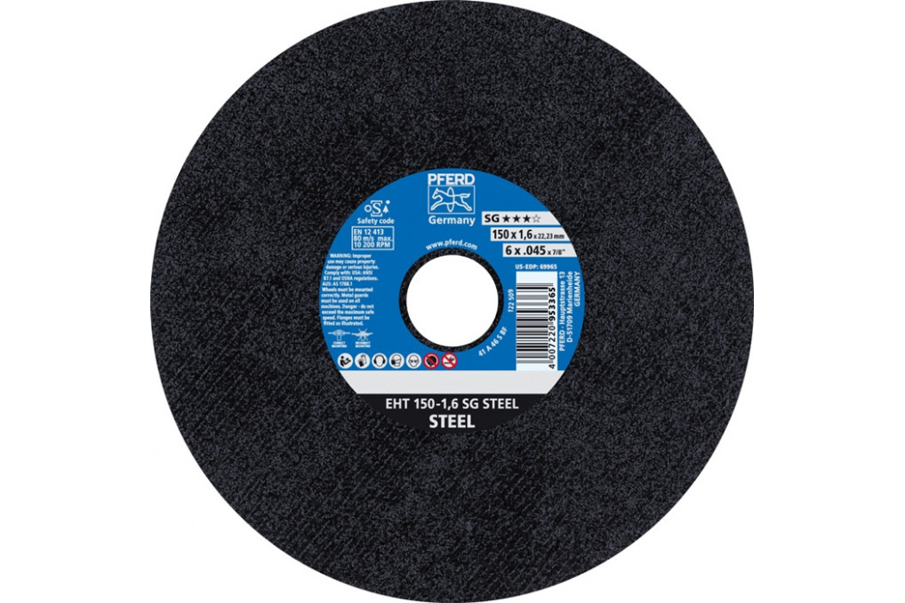 Trennscheibe SG STEEL D150x1,6mm ger.STA Bohr.22,23mm PFERD Trennscheibe SG STEEL D150x1,6mm ger.STA Bohr.22,23mm PFERD