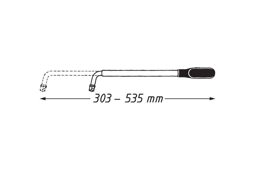 Radmutternschlüssel 722 12,5 mm(1 2 Zoll) L.min.303mm L.max.535mm HAZET Radmutternschlüssel 722 12,5 mm(1 2 Zoll) L.min.303mm L.max.535mm HAZET