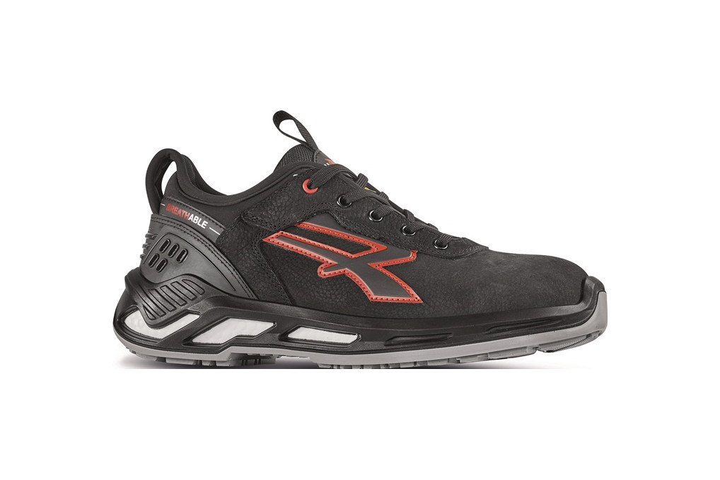 Sicherheitsschuh TUCKER Gr.45 W.11 schwarz rot S3 CI SRC ESD EN20345 Leder U.POW Sicherheitsschuh TUCKER Gr.45 W.11 schwarz rot S3 CI SRC ESD EN20345 Leder U.POW