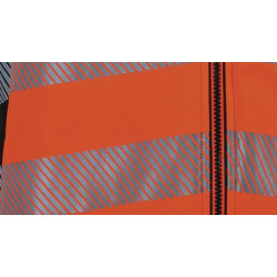 Warnschutz Softshelljacke Prevent® Trendline Gr.M orange schwarz Warnschutz Softshelljacke Prevent® Trendline Gr.M orange schwarz