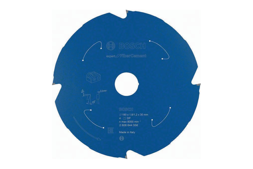 Kreissägeblatt AD 190mm Z.4 TCG Bohr.30mm Schnitt B.1,8mm HM BOSCH