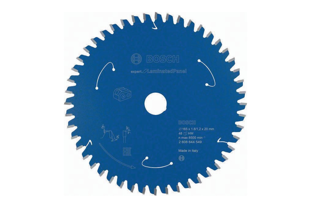 Kreissägeblatt AD 165mm Z.48 WZ Bohr.20mm Schnitt B.1,8mm HM BOSCH