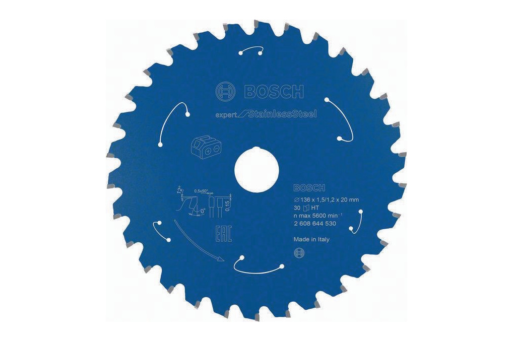 Kreissägeblatt AD 136mm Z.30 HLTCG Bohr.20mm Schnitt B.1,5mm HM BOSCH