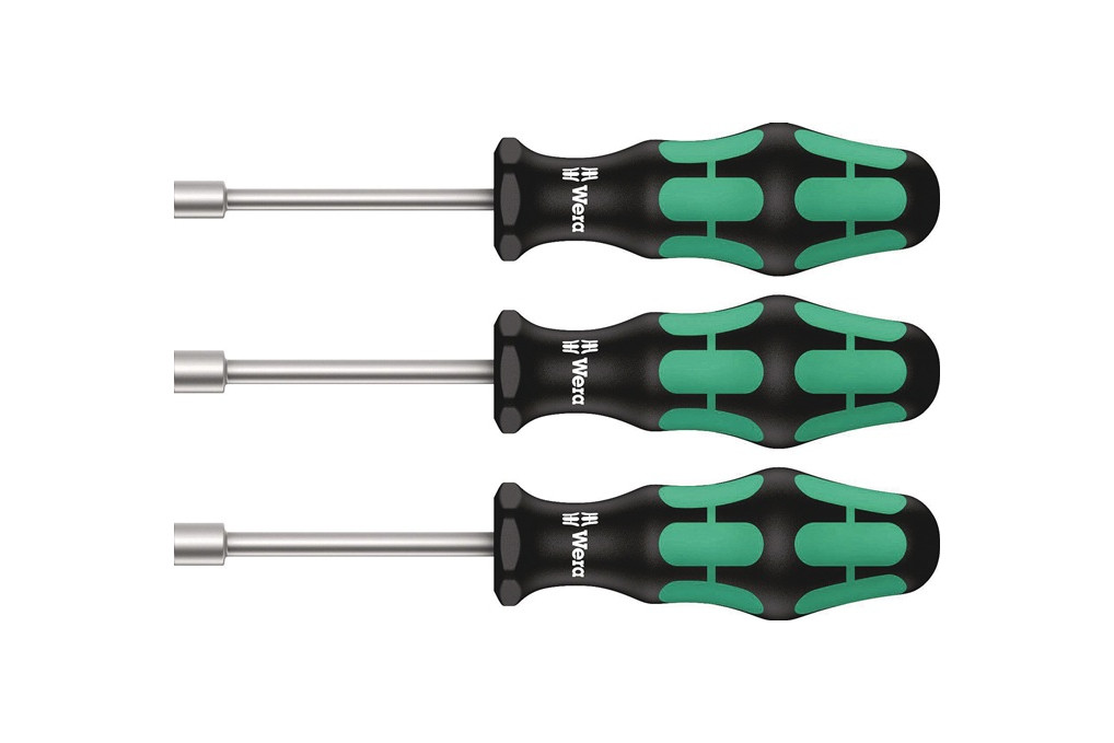 Sechskantsteckschlüsselsatz 395 HO 3 tlg.2K Griff WERA