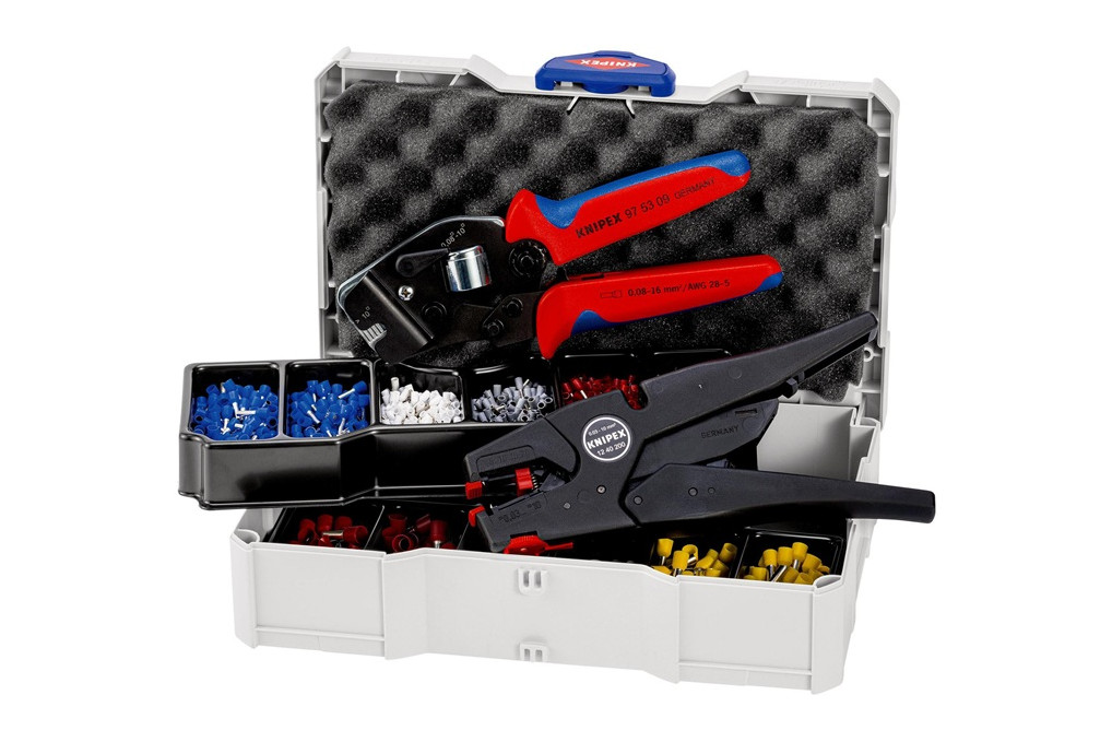 Crimpsortiment 97 90 16, Mit Crimpzange und Abisolierzange, KNIPEX Crimpsortiment 97 90 16, Mit Crimpzange und Abisolierzange, KNIPEX